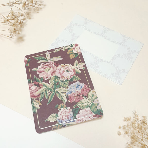 Carte de vœux - Anniversaire en Fleurs