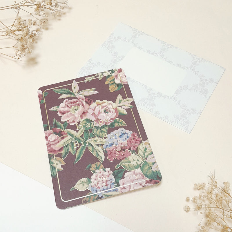 Carte de vœux - Anniversaire en Fleurs