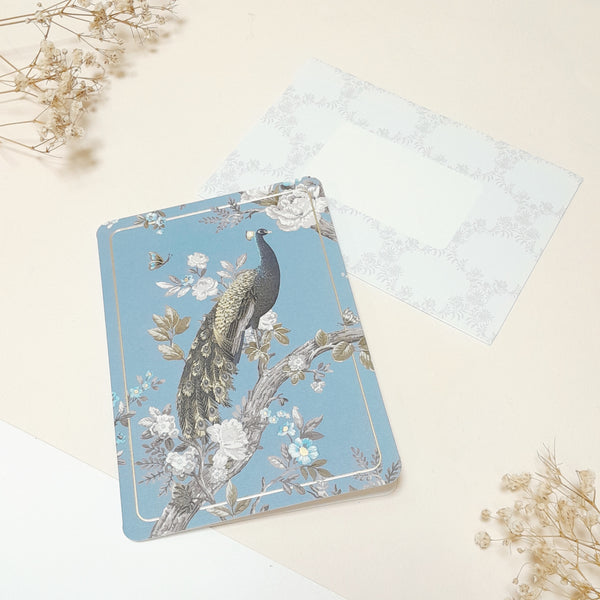 Carte de vœux - Fleur de paon