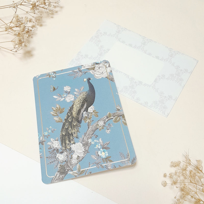 Carte de vœux - Fleur de paon