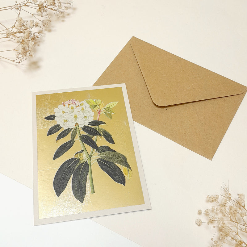 Carte de vœux -  Gold Rhododendron