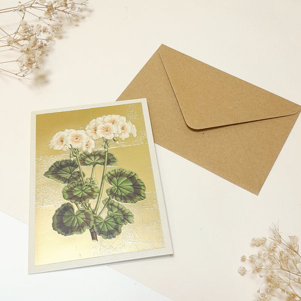Carte de vœux -  Gold Geranium