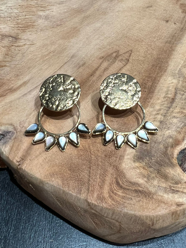 BOUCLES GRAND PALAIS ANNEAU 6 GOUTTES -B9