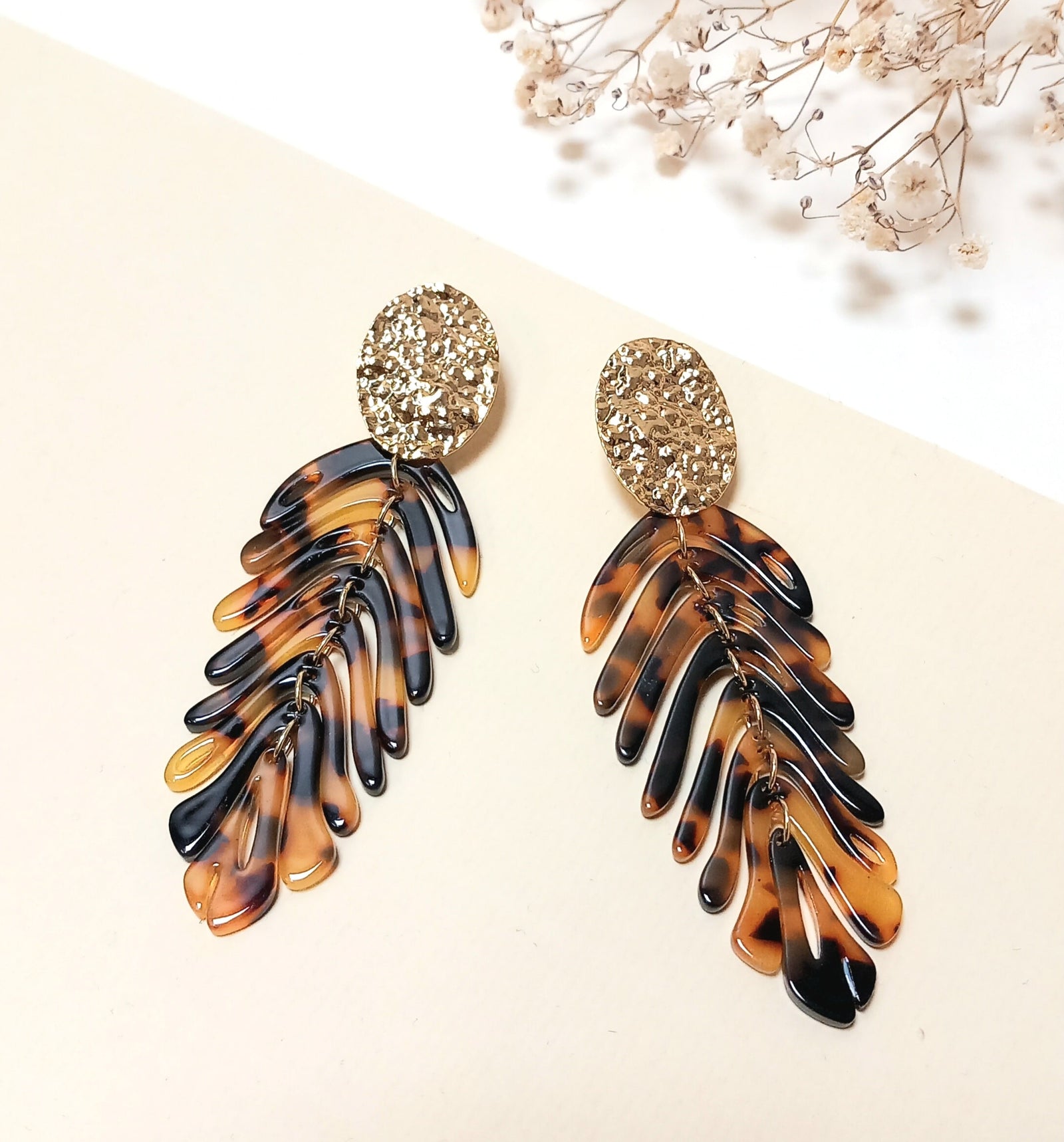 Boucles D'oreilles Premier Designs En Acajou - Percées - Occasion