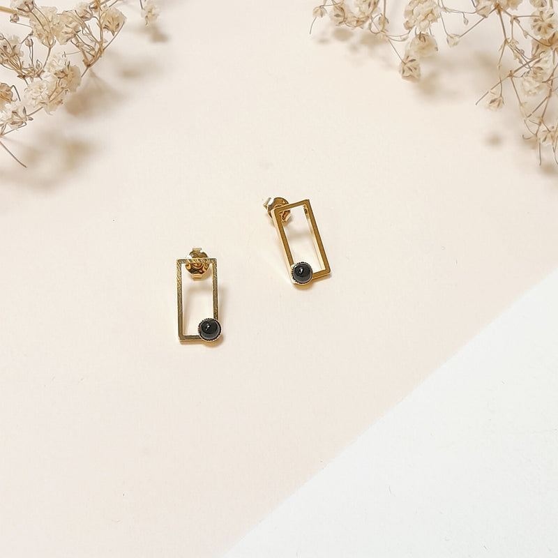 Boucles Rectangle Et Pierre