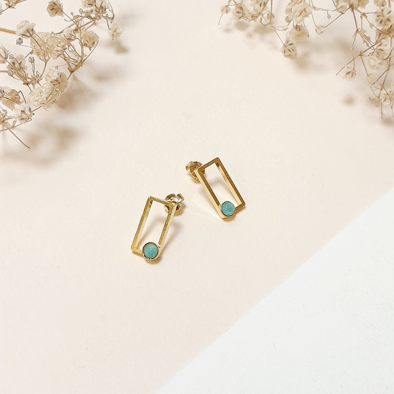 Boucles Rectangle Et Pierre