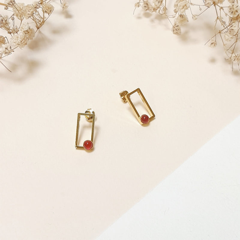 Boucles Rectangle Et Pierre