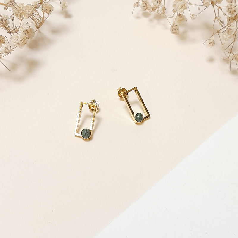 Boucles Rectangle Et Pierre