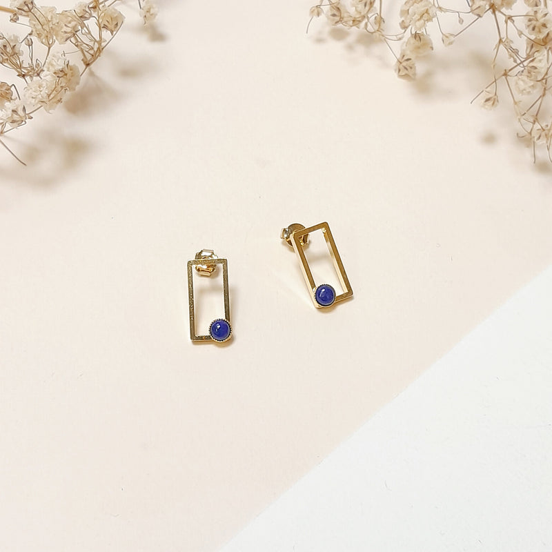 Boucles Rectangle Et Pierre