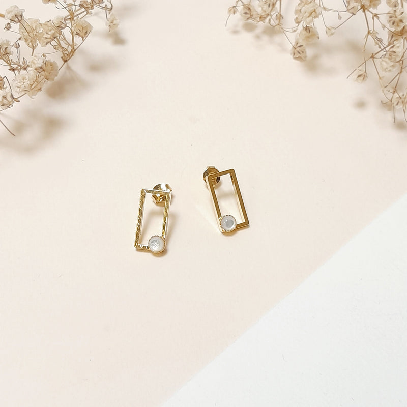 Boucles Rectangle Et Pierre