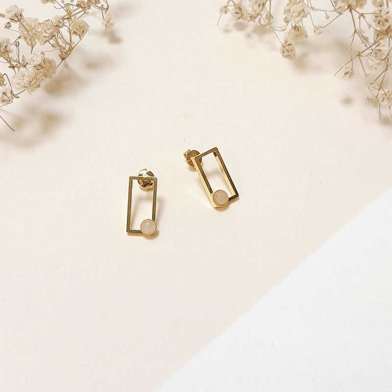 Boucles Rectangle Et Pierre