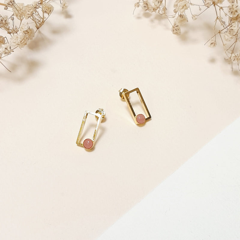 Boucles Rectangle Et Pierre