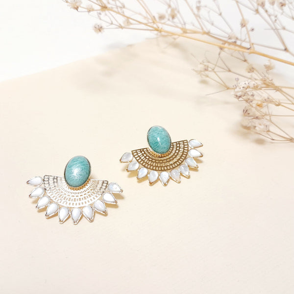 Boucles Azteque Pierre 10 Gouttes