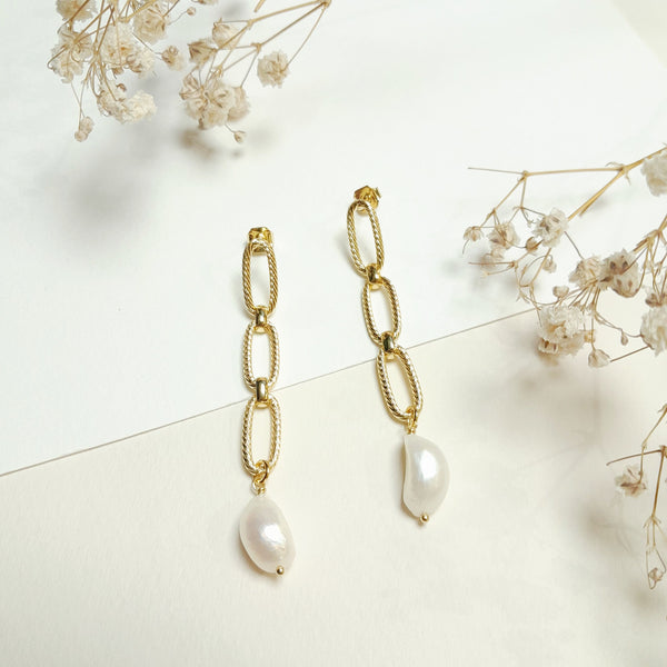 Boucle 3 Mailles Et Perle