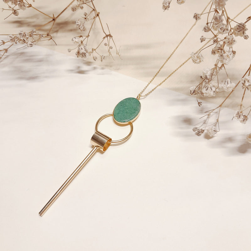 Collier Pierre XL Anneau Tube Barre