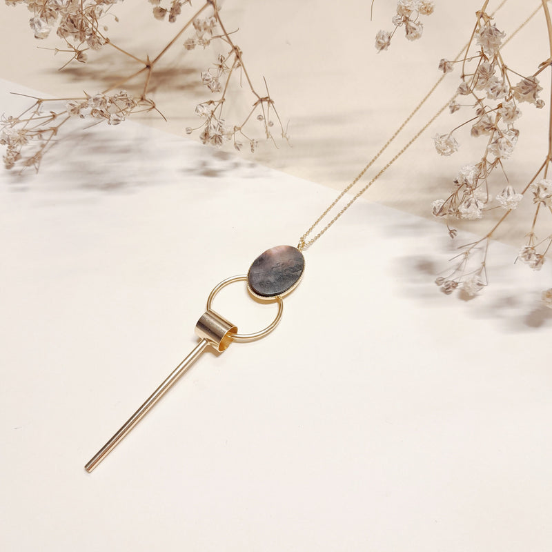Collier Pierre XL Anneau Tube Barre
