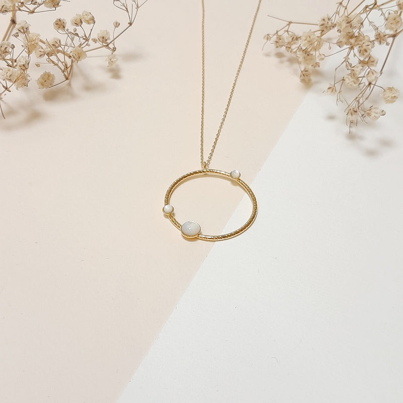 Collier Comete 3 Pierres L
