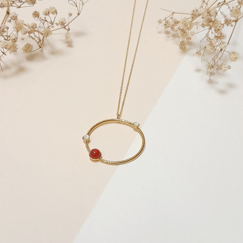 Collier Comete 3 Pierres L