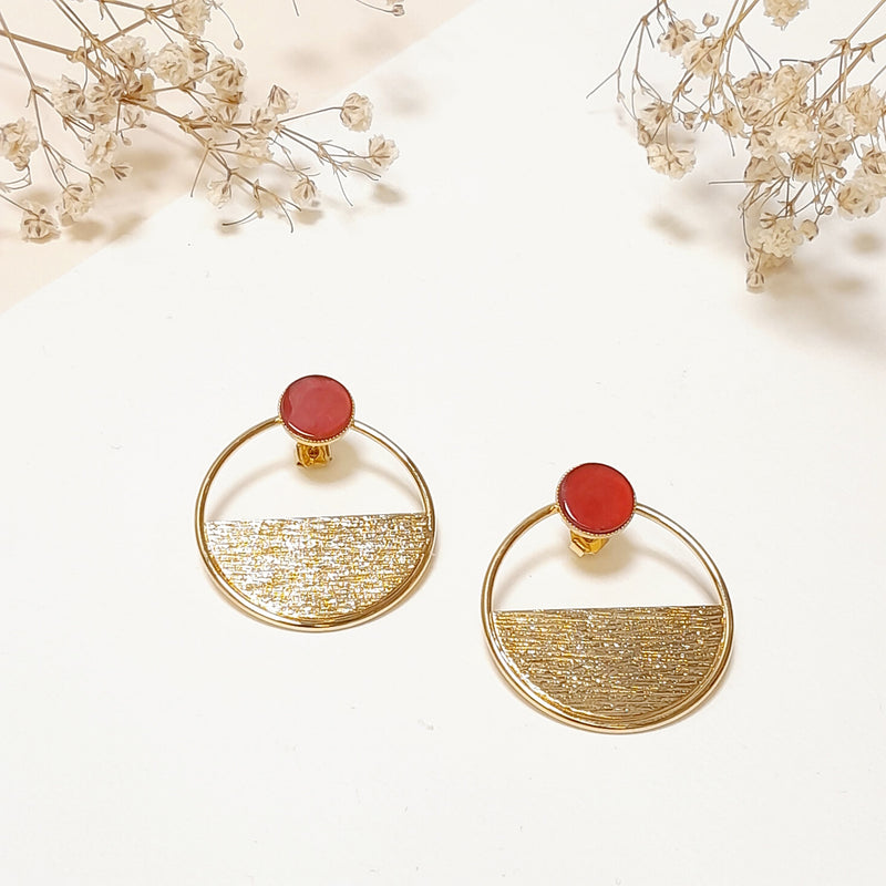 Boucles d'oreilles Art Déco Dormeuses Doré Vieilli Argenté Boucles d'oreilles Art Déco Dormeuses Doré Vieilli Argenté