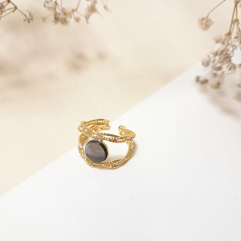 Bague Lani double P