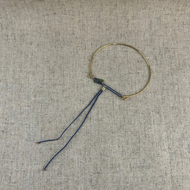 E114 - Jonc Ficelle Bleu Marine