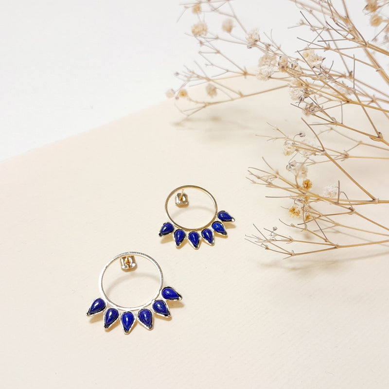 Boucles D'Oreilles Anneau Et 6 Gouttes