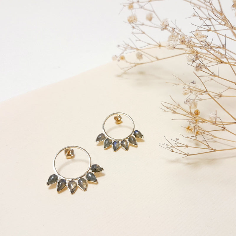 Boucles D'Oreilles Anneau Et 6 Gouttes