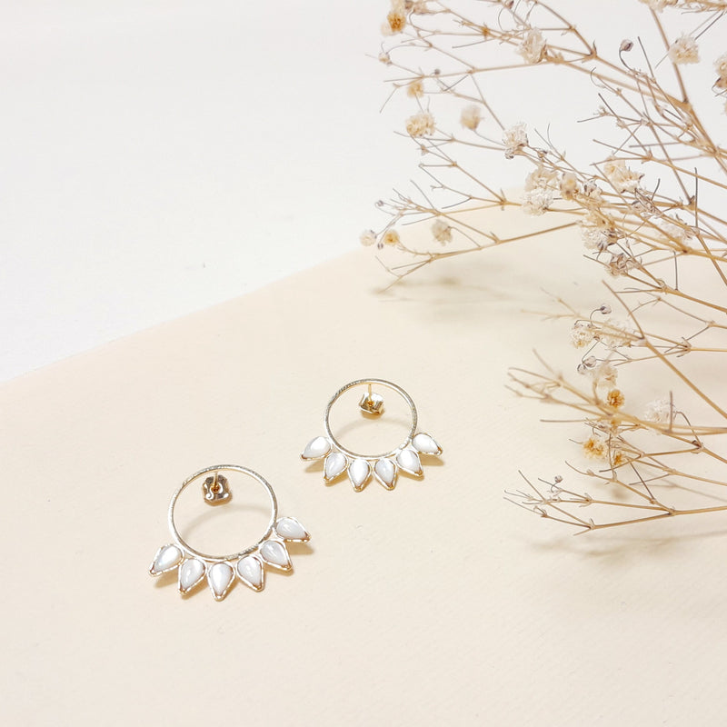 Boucles D'Oreilles Anneau Et 6 Gouttes
