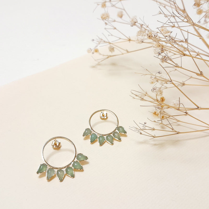 Boucles D'Oreilles Anneau Et 6 Gouttes