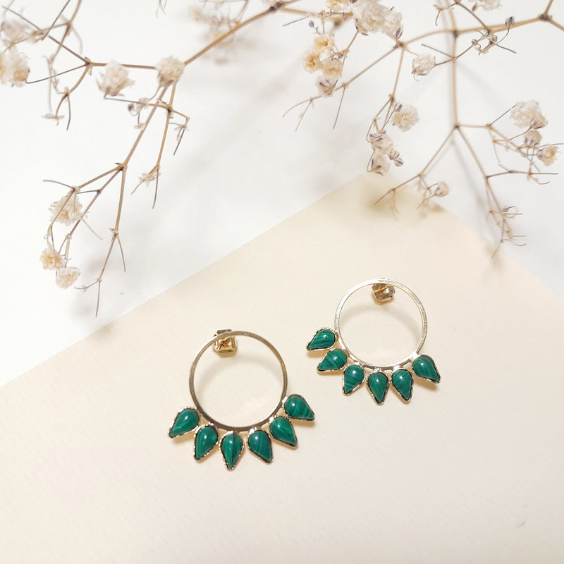 Boucles D'Oreilles Anneau Et 6 Gouttes