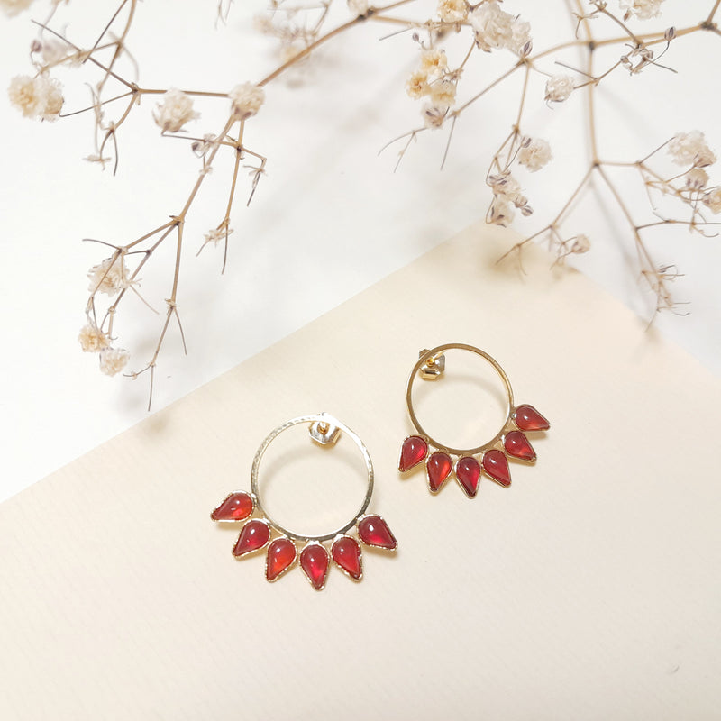 Boucles D'Oreilles Anneau Et 6 Gouttes