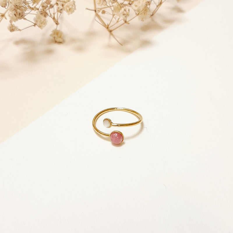 Bague 2 Pierres Asymétriques