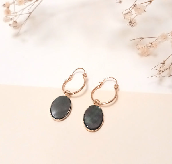 Boucles Créole Et Pierre Tombante Xs