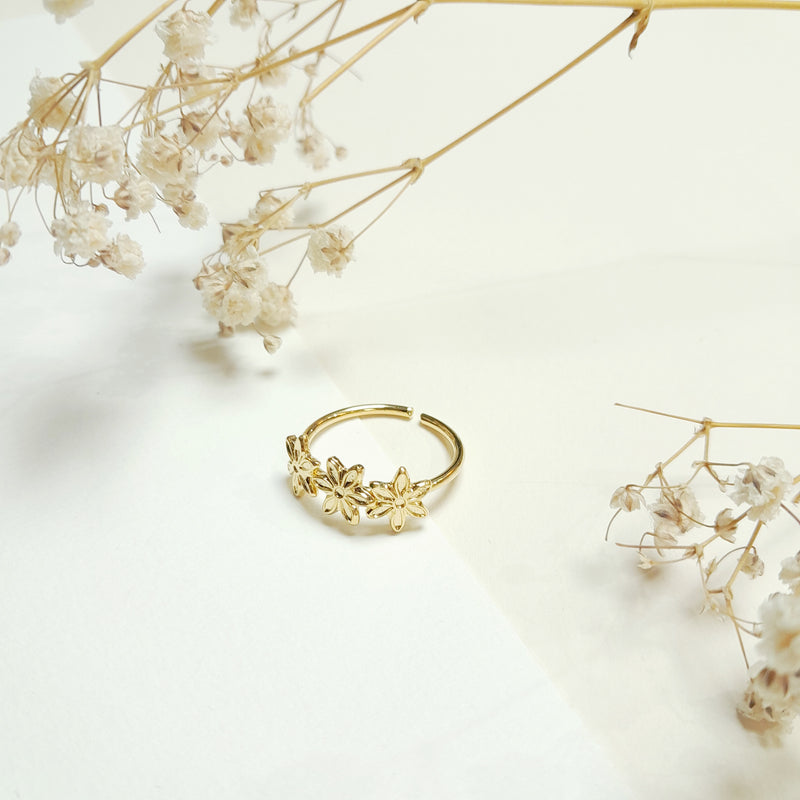 Bague 3 fleurs