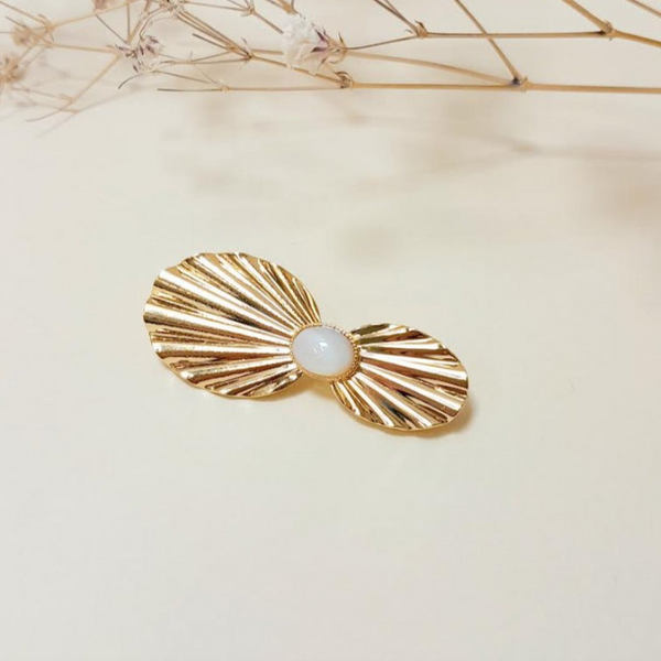 Broche Créateur Arnaud Paris - Modèle Rose En étain Argenté (occasion)