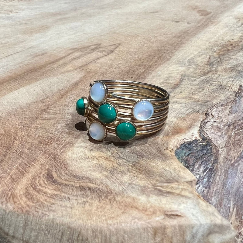 E88 - BAGUE 6 PIERRES