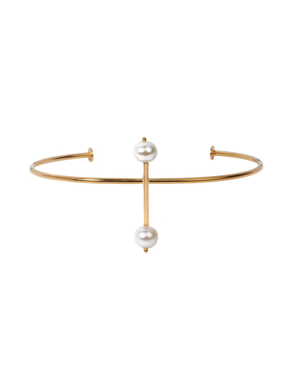 Bracelet Barre Et 2 Perles