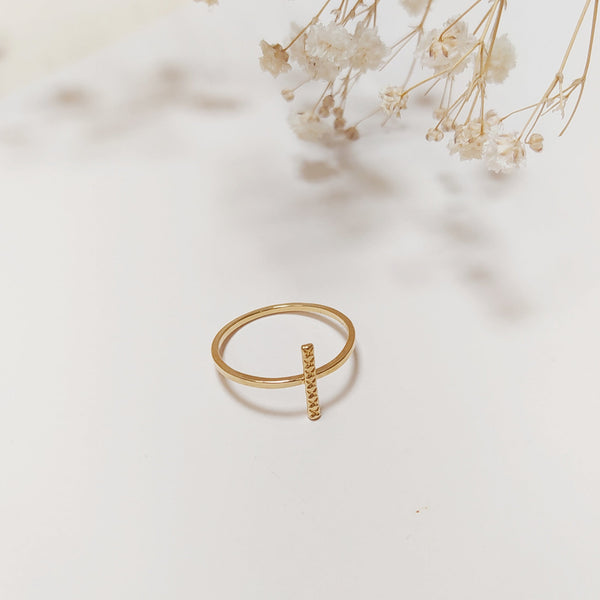 Bague Cross Line
