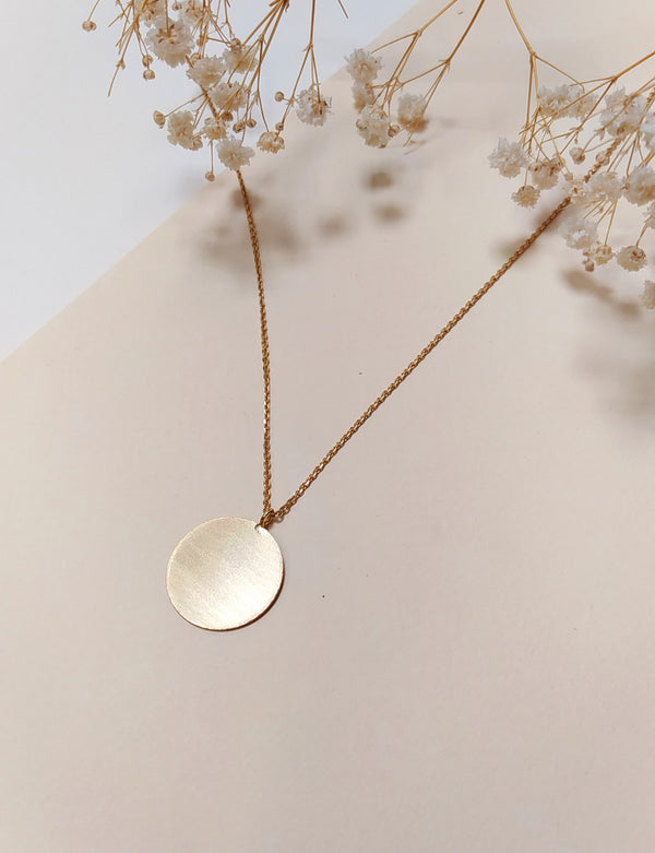Collier Disque Mat
