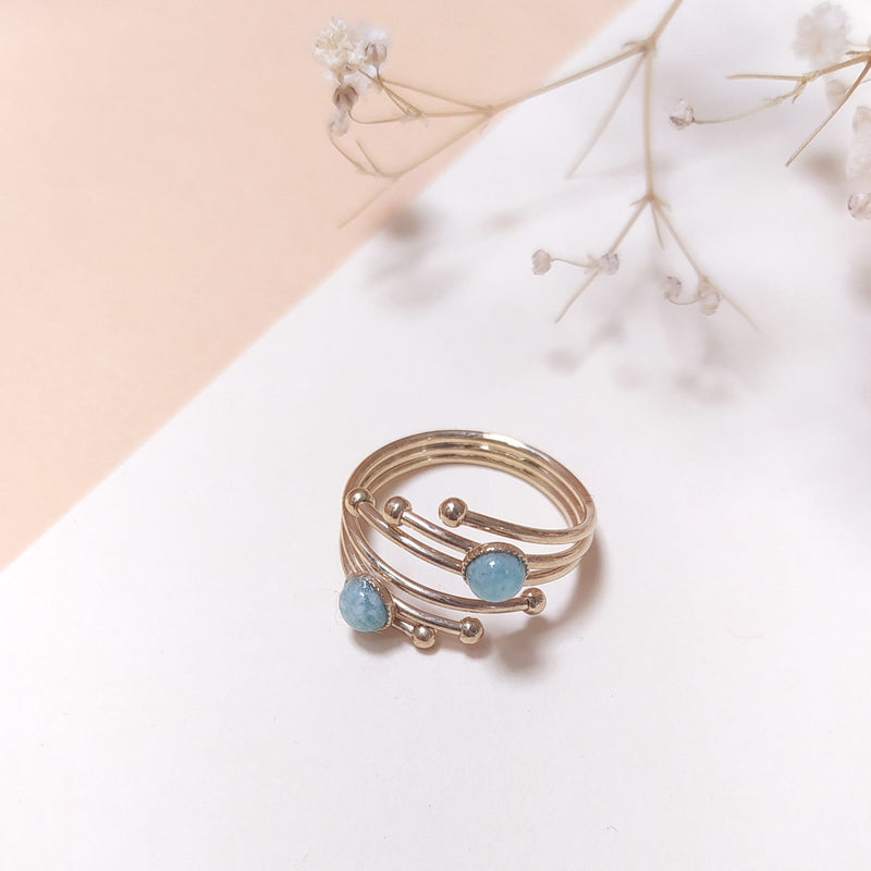 Bague Comete 2 Pierres