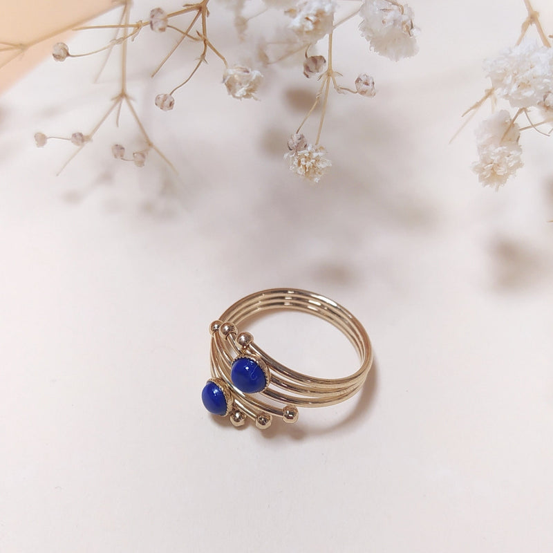 Bague Comete 2 Pierres