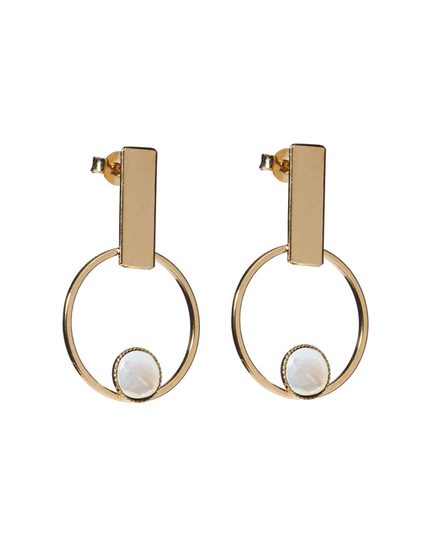 Boucles D'Oreilles Barre Et Anneau