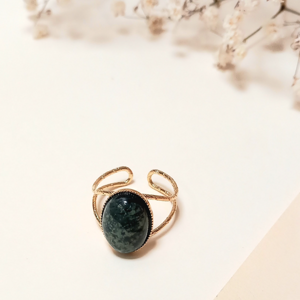 S18073_Fabien_Ajzenberg_Bague_Or_Fil_Texture_Pierre_Oval_Bombe_Jaspe_Kombaba
