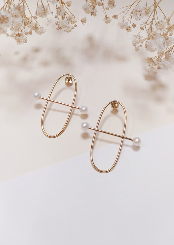 Boucles Saturne Perle