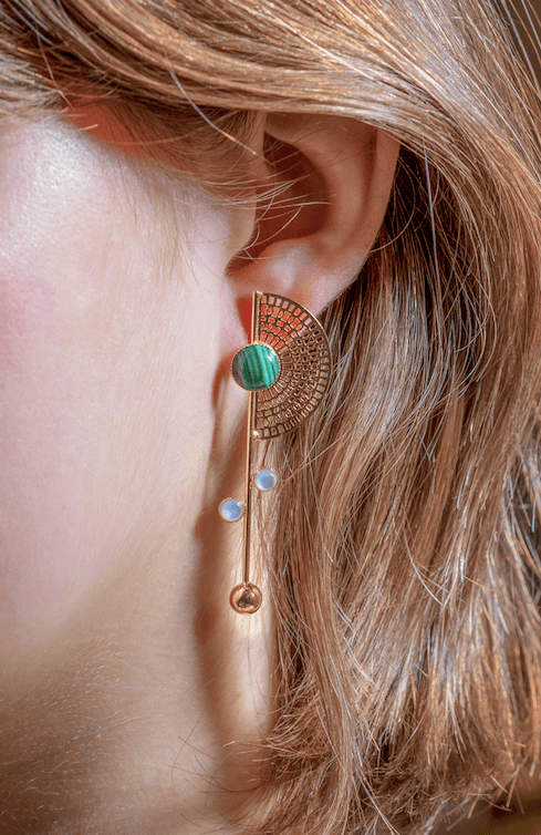 Boucles Aztèque Boule Et Pierre