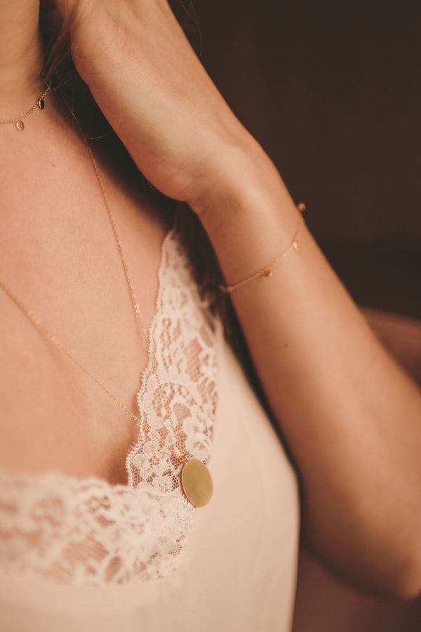 Collier Disque Mat