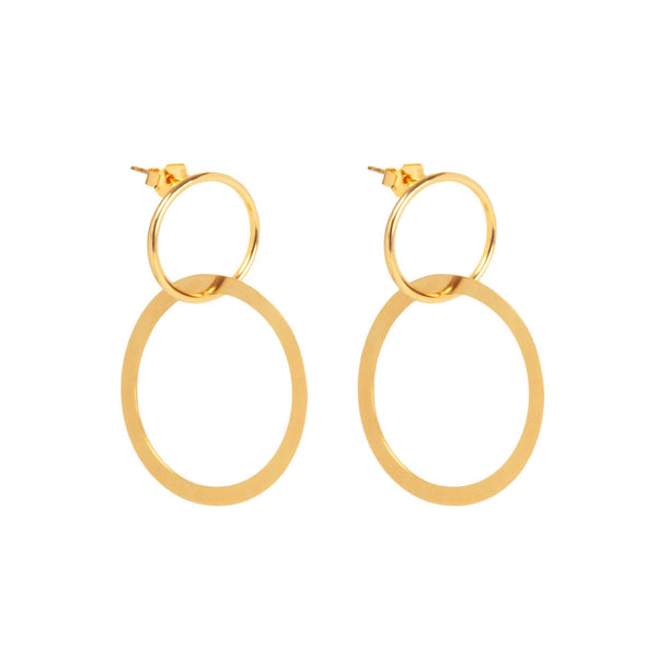 Boucles Double Anneaux Plat